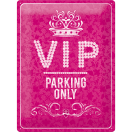 Nostalgic Art Tin Sign VIP Parking Only Roze 30x40